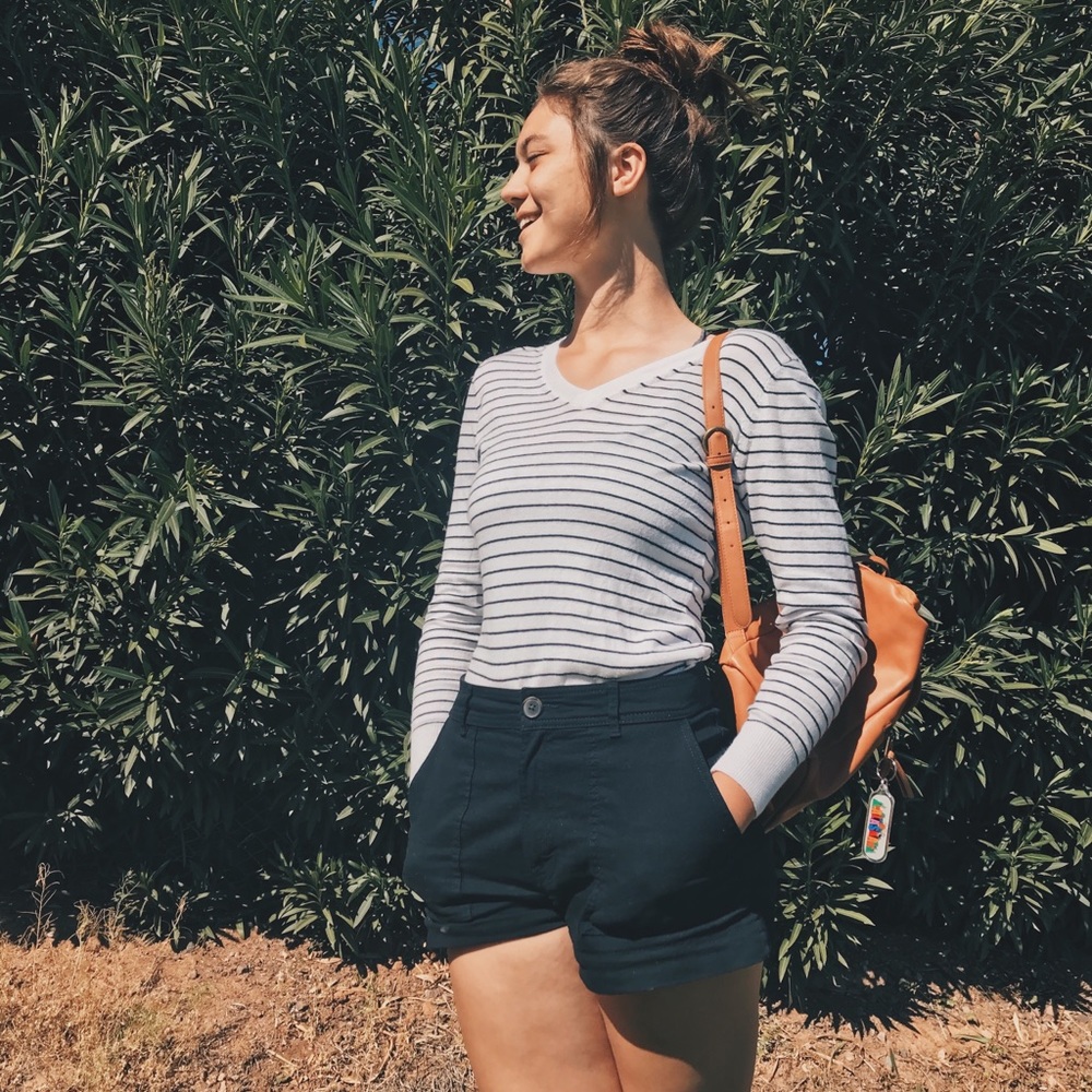 Long sleeve striped Worthington Tee